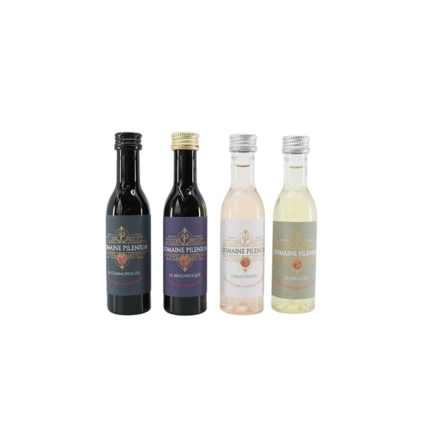 Coffret Dégustation Vin Bio 4 Miniatures 5cl Millésime 2023