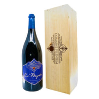 Bouteille de vin rouge Le Majestic Domaine Pilenium en coffret bois, AOP Corbières biologique
