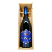 Bouteille de vin rouge Le Majestic AOP Corbières bio, Domaine Pilenium, présentée en coffret bois
