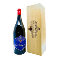 Bouteille de vin rouge Le Majestic AOP Corbières bio, Domaine Pilenium, avec coffret bois élégant