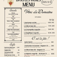Menu 'After Work dans les Vignes' avec vins bio AOP Corbières, snacks et boissons au Domaine Pilenium