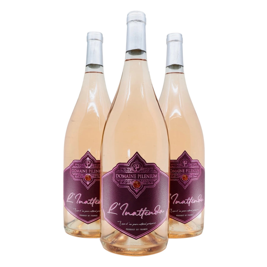 L’Inattendu – 2024 – Grenache & Cinsault – Rosé perlant – AOP Corbières –  Lot de 3 Magnums (3x1,5L) - DOMAINE PILENIUM