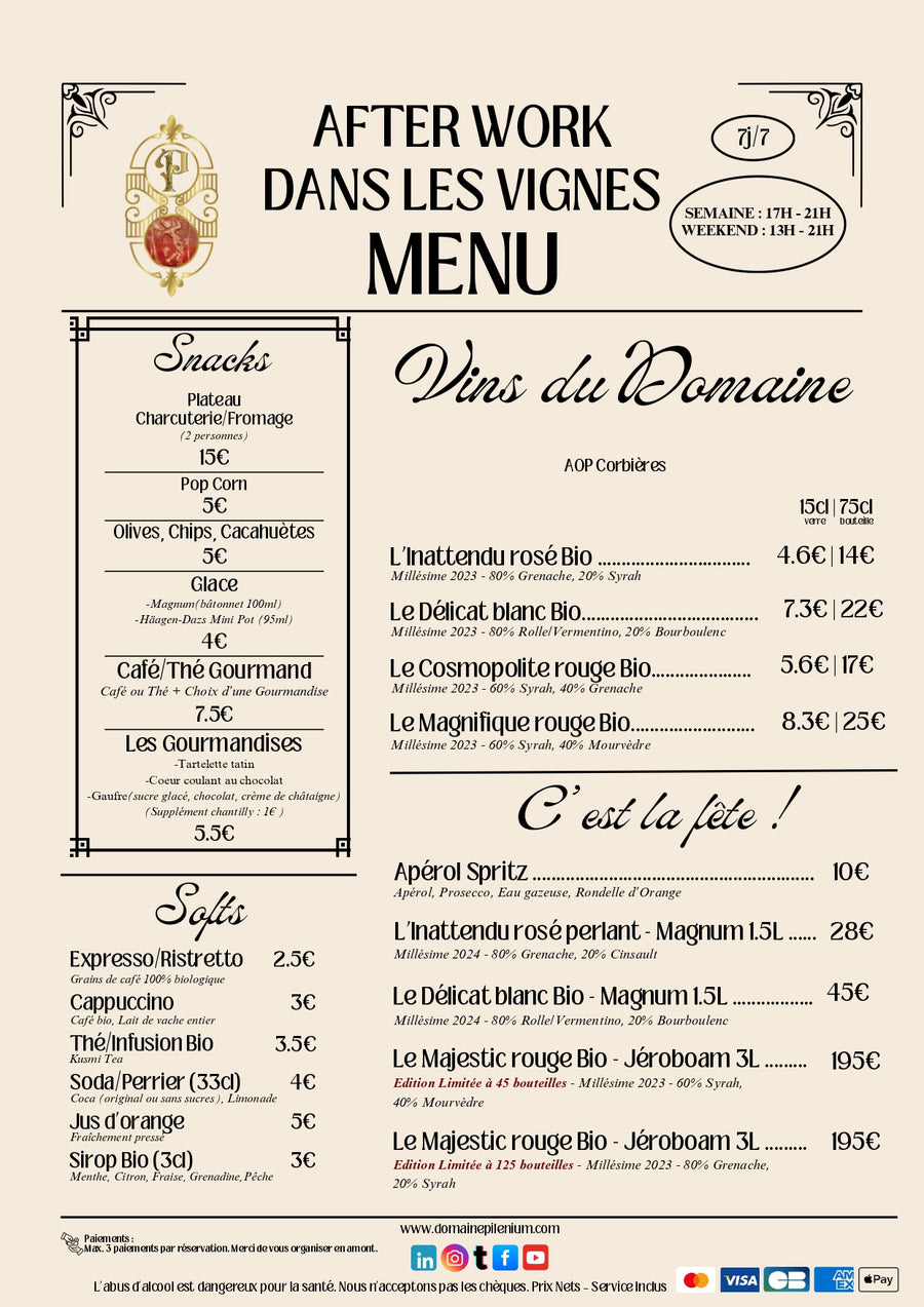 After Work dans les Vignes - Sur Réservation(s)